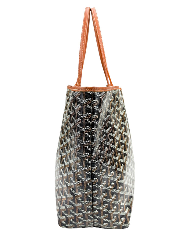 Goyard Black Goyardine Saint Louis PM Tote W/ Pouch