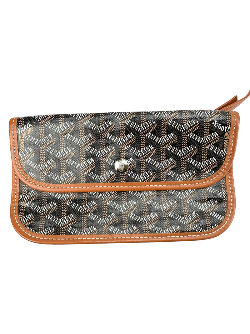 Goyard Black Goyardine Saint Louis PM Tote W/ Pouch