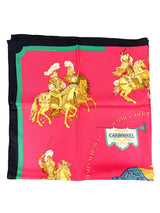 Hermès Red Carousel 90cm Silk Scarf (Full Set)