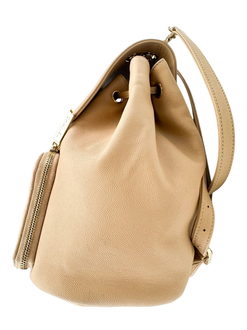 Chanel Beige Caviar Business Affinity Backpack