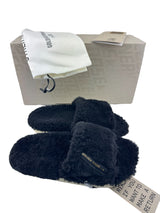 Golden Goose Black Shearling Poolstar Slides Size 37