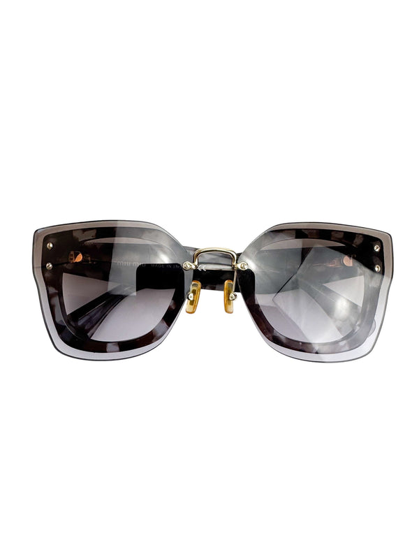 Miu Miu Gray Squared Sunglasses