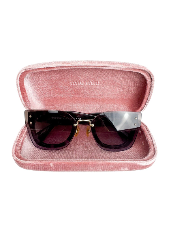 Miu Miu Gray Squared Sunglasses