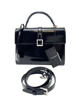 Saint Laurent Black Patent Leather Le Fermoir Handbag