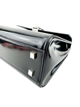 Saint Laurent Black Patent Leather Le Fermoir Handbag