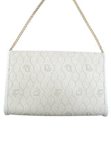 Christian Dior White Canvas Shoulder Handbag