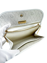 Christian Dior White Canvas Shoulder Handbag