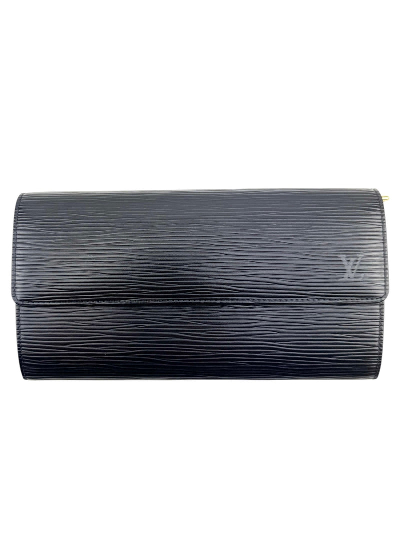 Louis Vuitton Black Epi Leather Long Wallet
