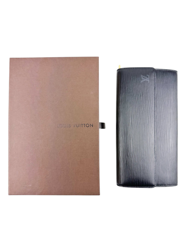 Louis Vuitton Black Epi Leather Long Wallet