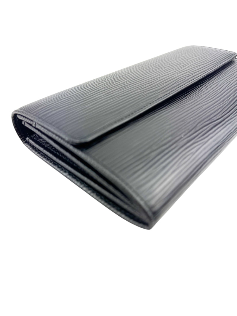 Louis Vuitton Black Epi Leather Long Wallet