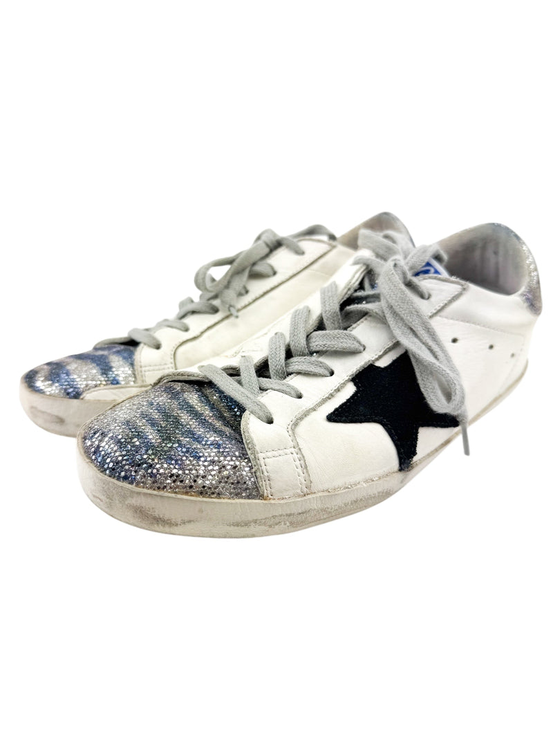 Golden Goose White Superstar Low Sneakers Size 8