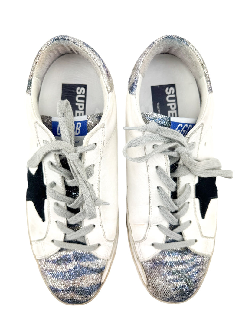 Golden Goose White Superstar Low Sneakers Size 8