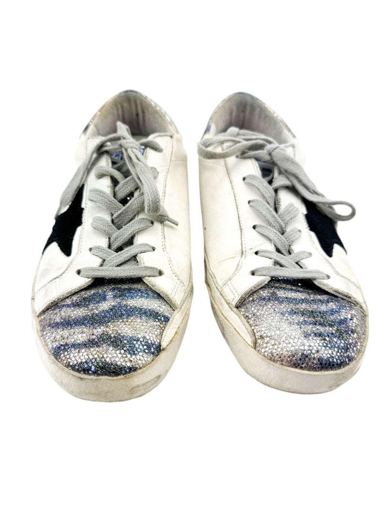 Golden Goose White Superstar Low Sneakers Size 8