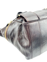 Jimmy Choo Brown Leather Satchel Handbag