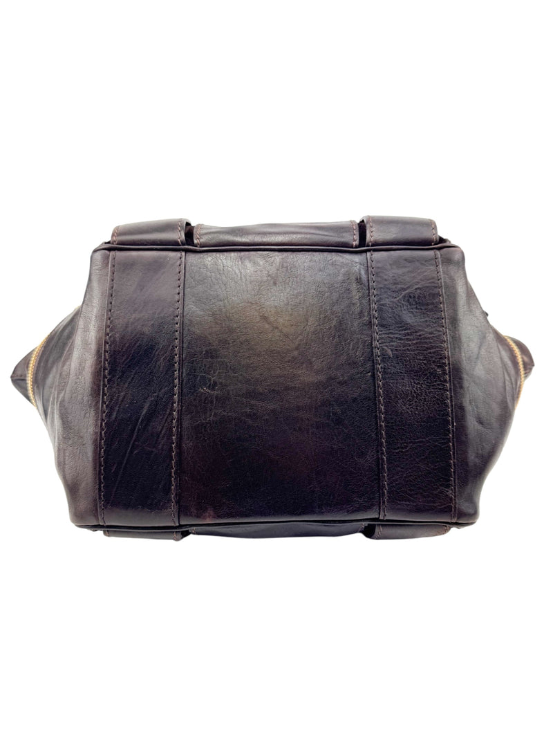 Jimmy Choo Brown Leather Satchel Handbag