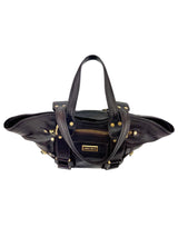 Jimmy Choo Brown Leather Satchel Handbag