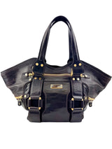 Jimmy Choo Brown Leather Satchel Handbag