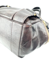 Jimmy Choo Brown Leather Satchel Handbag