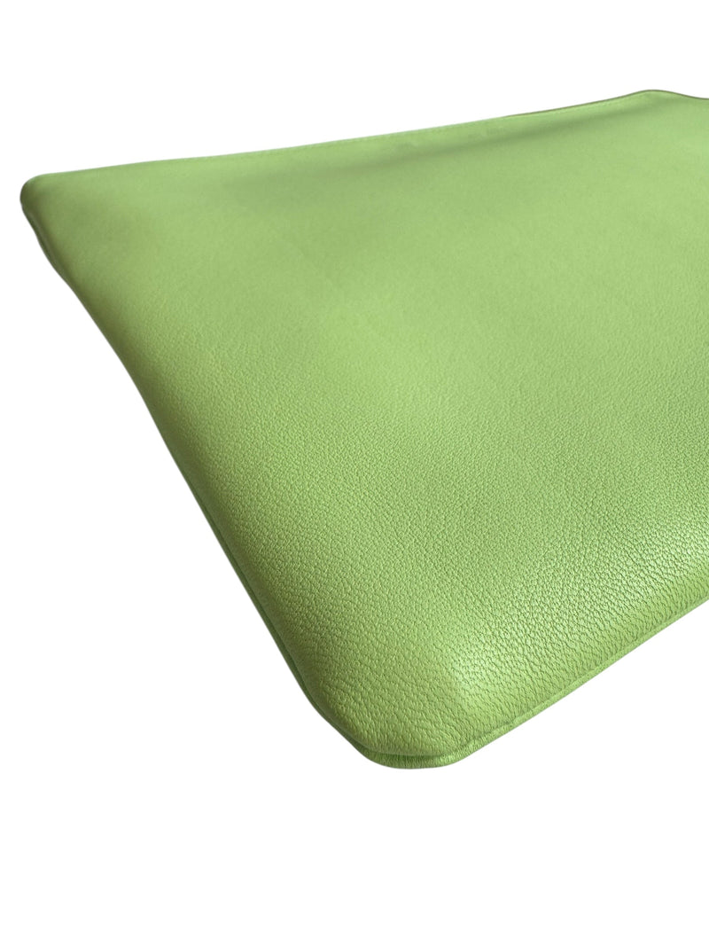 Celine Green Leather Solo Clutch Bag