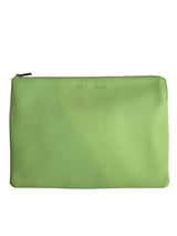 Celine Green Leather Solo Clutch Bag
