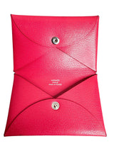 Hermes Pink Epsom Leather Calvi Cardholder