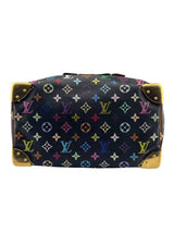 Louis Vuitton Black Multicolor Speedy 30 Handbag