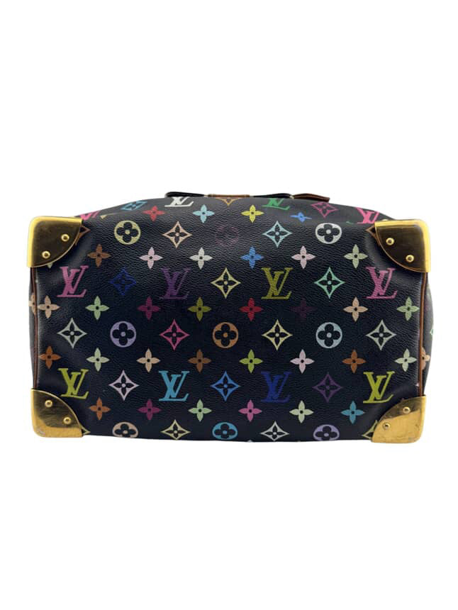 Louis Vuitton Black Multicolor Speedy 30 Handbag