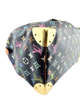Louis Vuitton Black Multicolor Speedy 30 Handbag