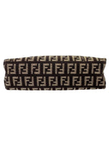 Fendi Brown Canvas Zuchinno Monogram Pouch