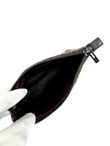 Fendi Brown Canvas Zuchinno Monogram Pouch