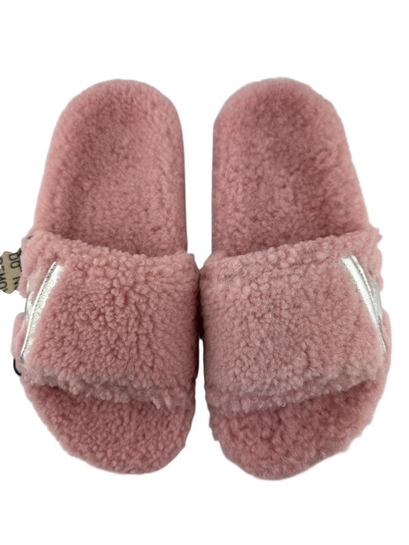 Golden Goose Pink Shearling Poolstar Slides Size 41