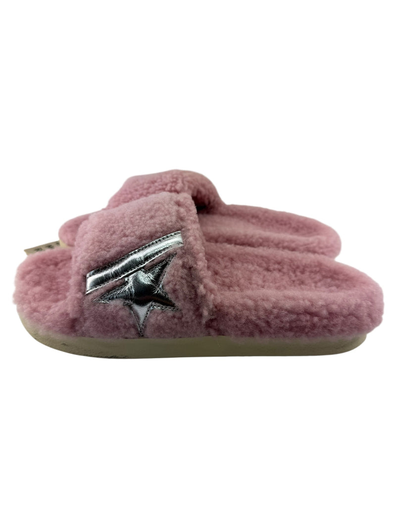 Golden Goose Pink Shearling Poolstar Slides Size 41