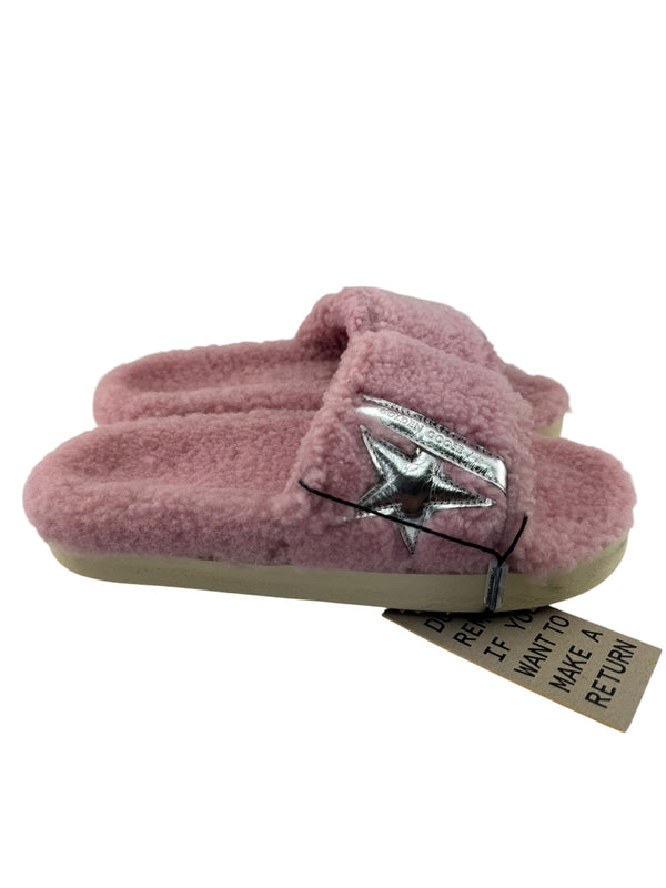 Golden Goose Pink Shearling Poolstar Slides Size 41