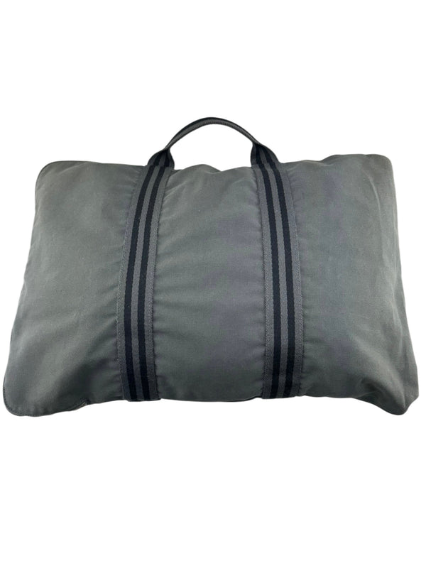 Hermes Gray Canvas Business Bag