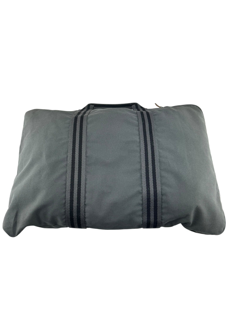 Hermes Gray Canvas Business Bag
