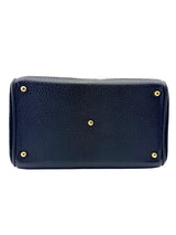 Gucci Black Suede Bamboo Business Bag