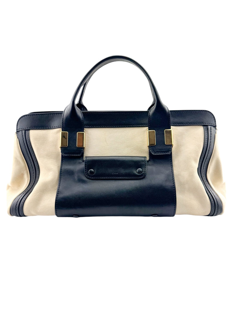 Chloe Ivory Leather Alice Handbag