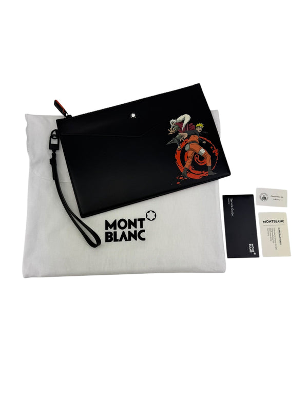 Montblanc x Naruto Black Leather Clutch