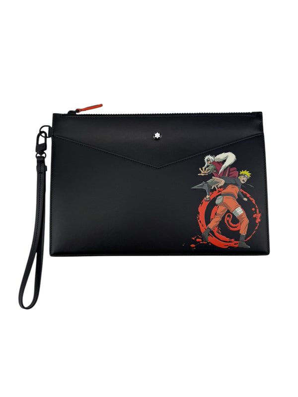 Montblanc x Naruto Black Leather Clutch