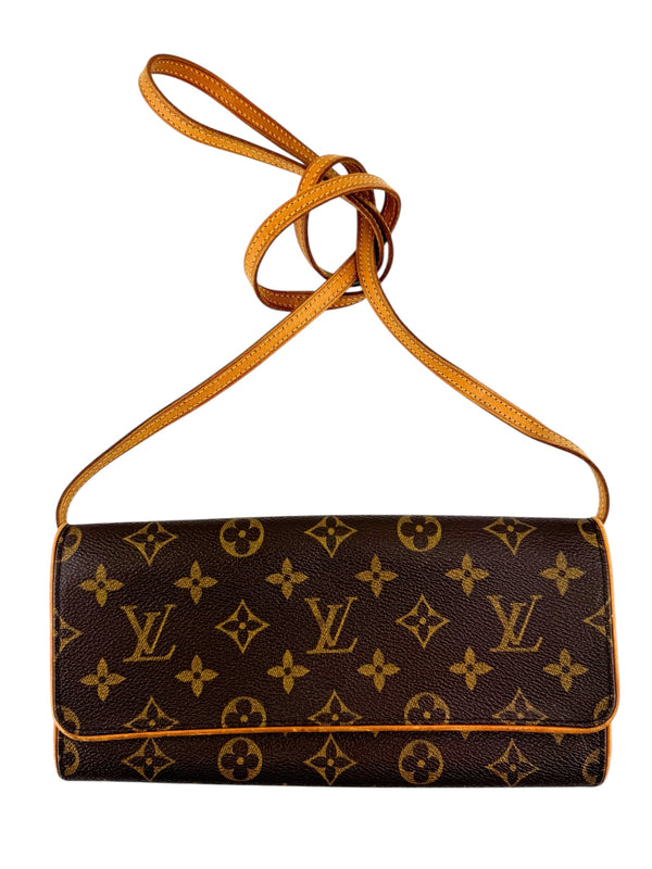 Louis Vuitton Brown Monogram Twin Pochette GM Handbag