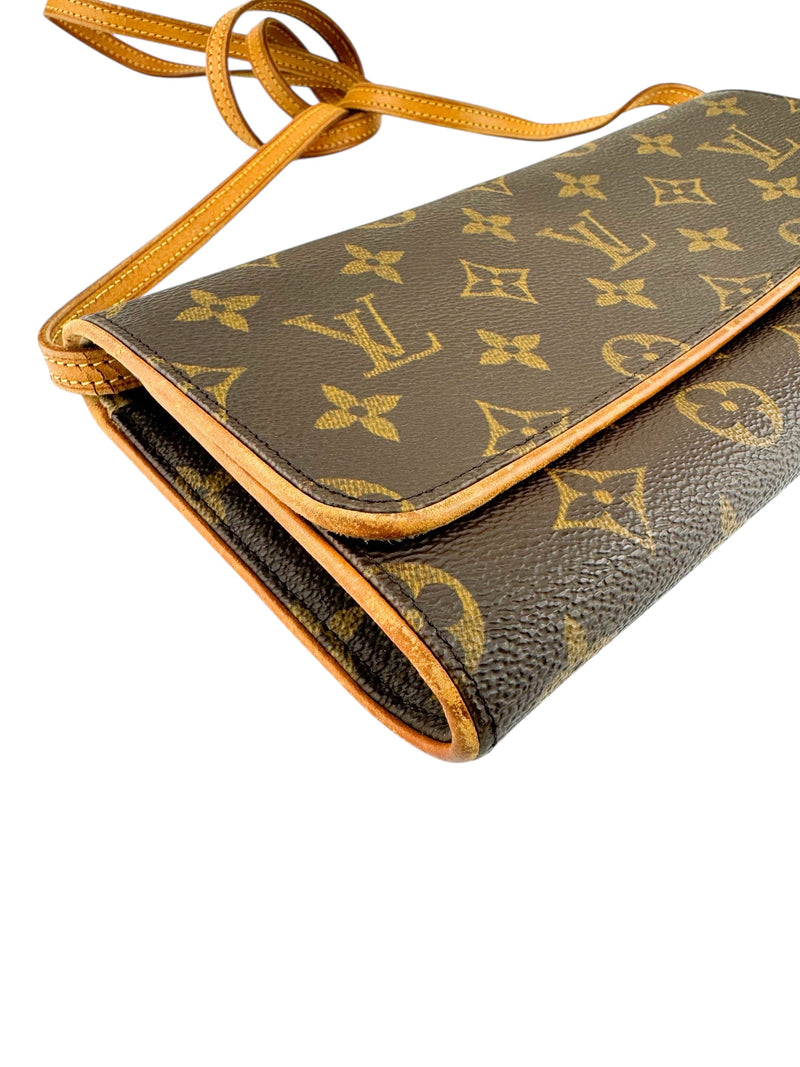 Louis Vuitton Brown Monogram Twin Pochette GM Handbag