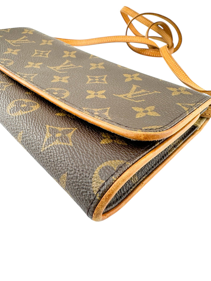 Louis Vuitton Brown Monogram Twin Pochette GM Handbag