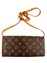 Louis Vuitton Brown Monogram Twin Pochette GM Handbag