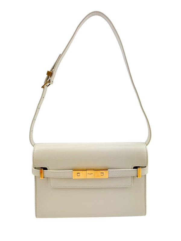 Saint Laurent Ivory Leather Manhattan Handbag