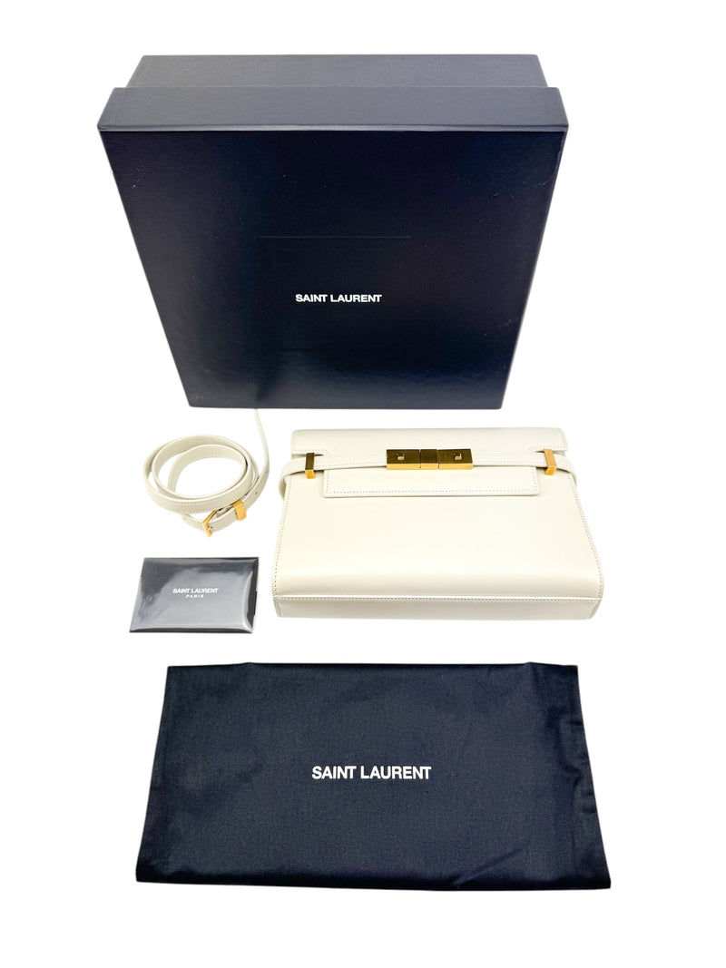 Saint Laurent Ivory Leather Manhattan Handbag