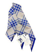 Burberry Blue Silk Monogram Twilly