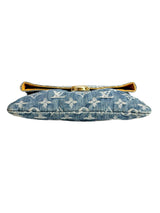 Louis Vuitton Blue Denim Clutch Bag
