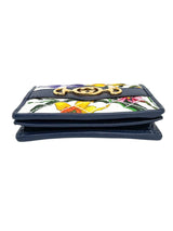 Gucci White Canvas Flora Compact Bifold Wallet
