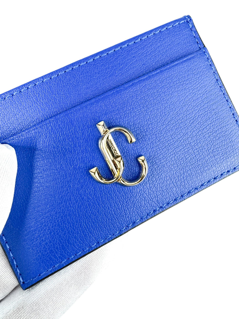 Jimmy Choo Blue Leather Card Holder