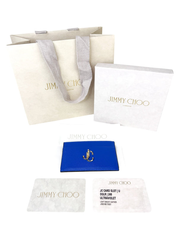 Jimmy Choo Blue Leather Card Holder